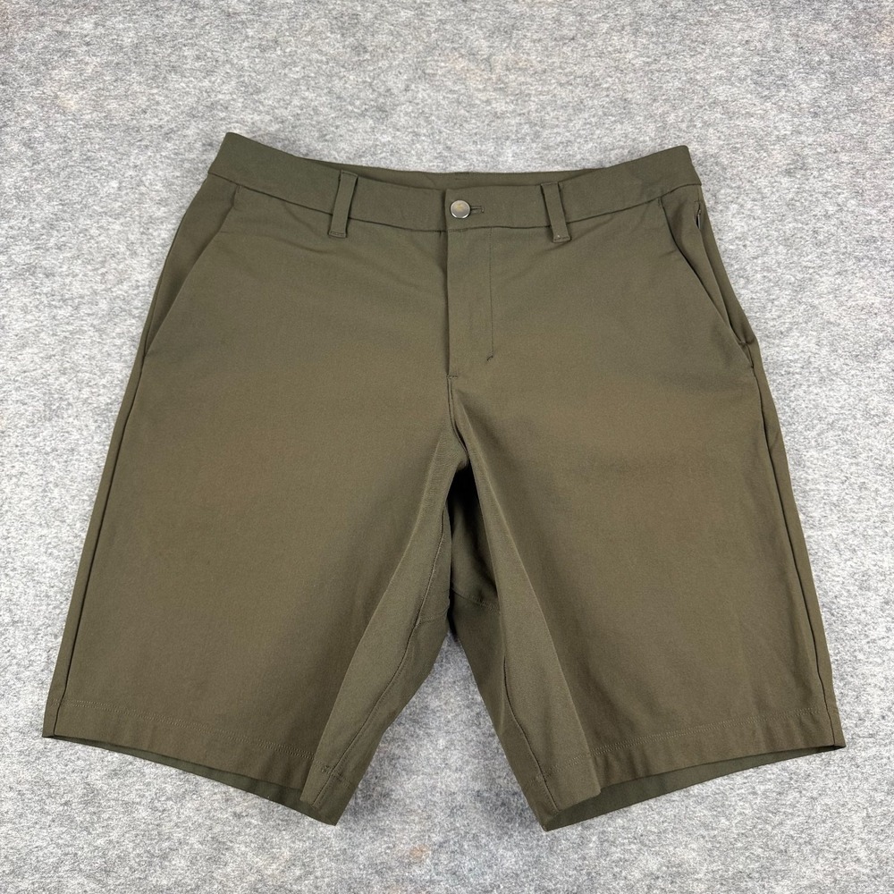 Lululemon Commission Short Relaxed Warpstreme 11"‎ ABC Dark Olive Mens 31